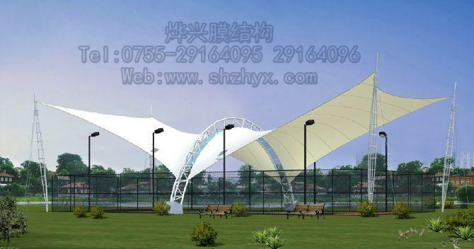 安裝張拉膜—深圳燁興膜結構工程有限公司 安裝張拉膜.jpg