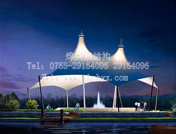 城市休閑區遮陽棚-深圳市燁興膜結構工程有限公司 城市休閑區遮陽棚.jpg