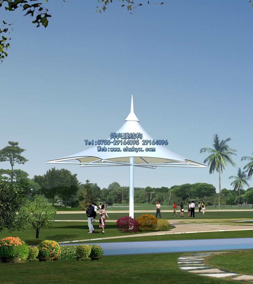 祝賀燁興簽訂廣州-興寧仙蹤林景觀遮陽棚膜結構工程
