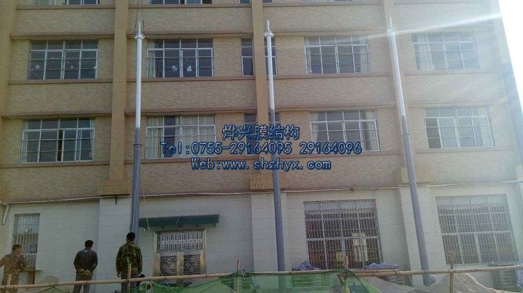 燁興-清遠市第三中學看臺膜結構工程施工中